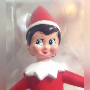 Dunkin Donuts Elf on Shelf Girl Ornament Snowglobe Christmas 2023